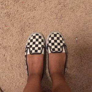 checkered slip on vans